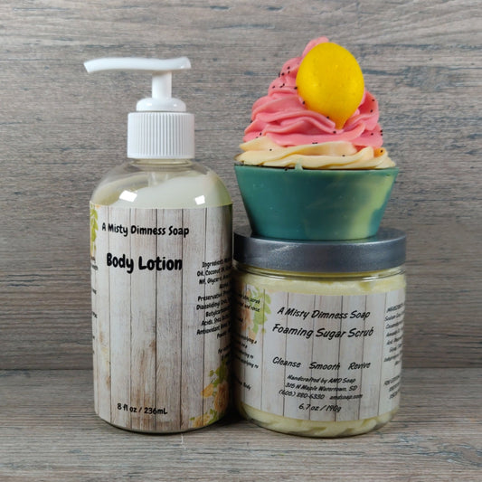 Watermelon Lemonade Scented Soap + Scrub + Lotion Set