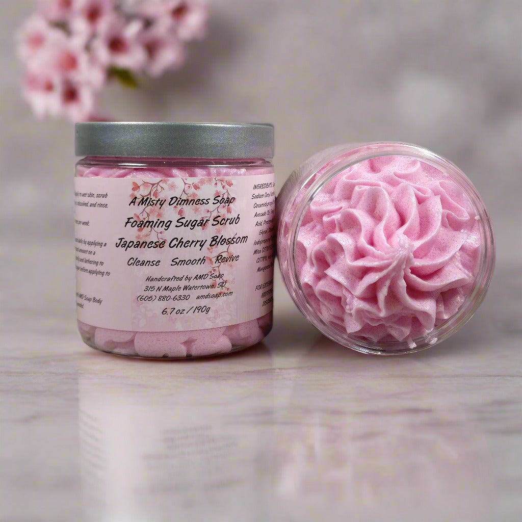 Japanese Cherry Blossom Scented Foaming Sugar Scrub