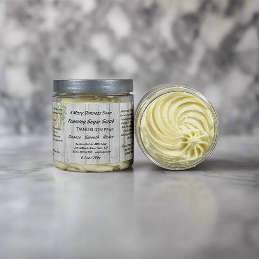 Dandelion Pear Scented Foaming Sugar Scrub