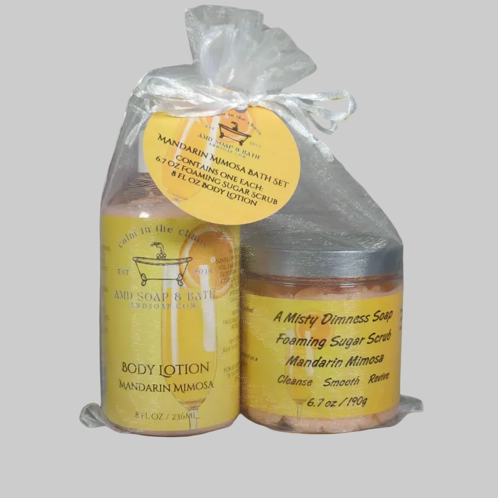 Mandarin Mimosa Scented Scrub + Lotion Set