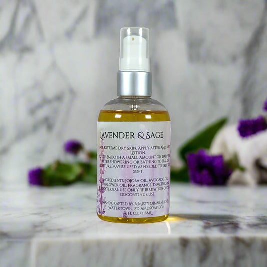 Lavender & Sage Scented Body Oil