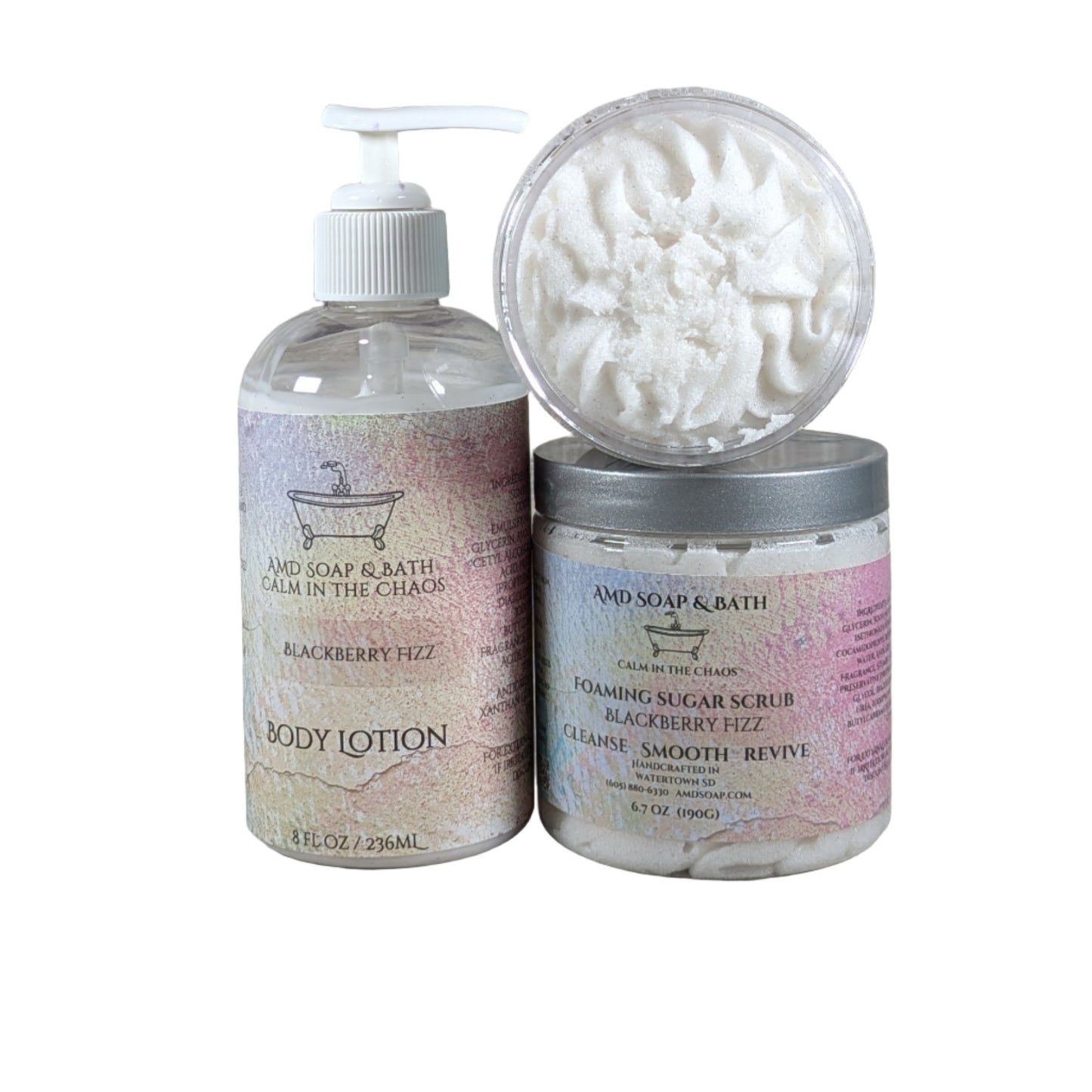 Blackberry Fizz Scented Scrub + Lotion Set