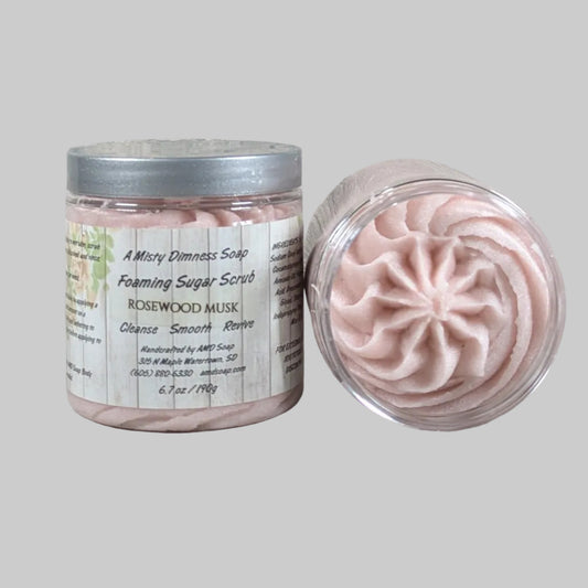 Rosewood Musk Scented Foaming Sugar Scrub