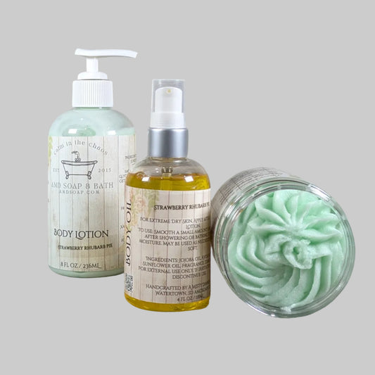 Strawberry Rhubarb Pie Scented Mini Luxury Set
