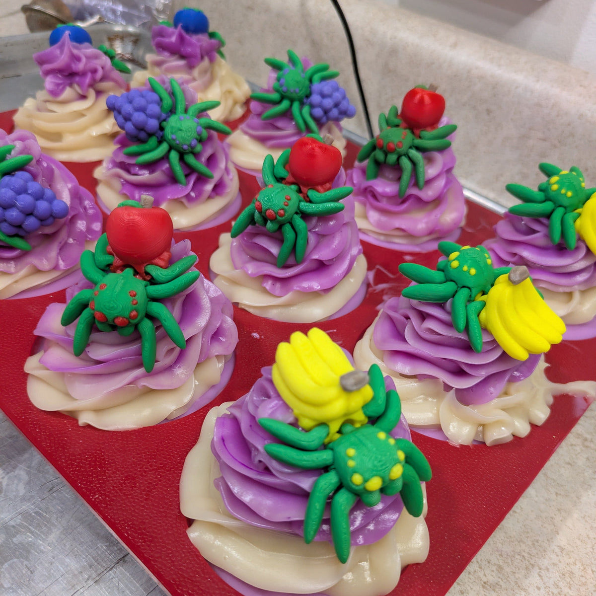 Berry Scary Spider Cupcake Soap