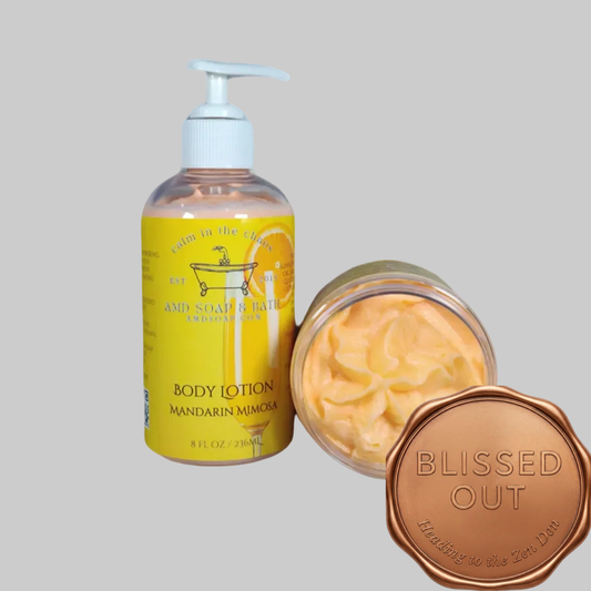 Mandarin Mimosa Scented Scrub + Lotion Set