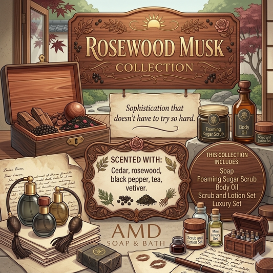 Rosewood Musk Scented Scrub + Lotion Set
