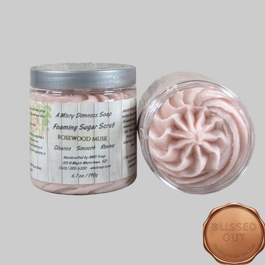 Rosewood Musk Scented Foaming Sugar Scrub