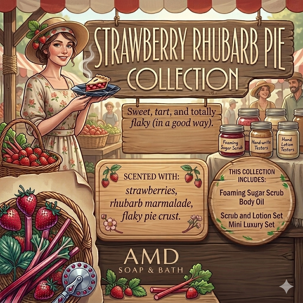 Strawberry Rhubarb Pie Scented Mini Luxury Set